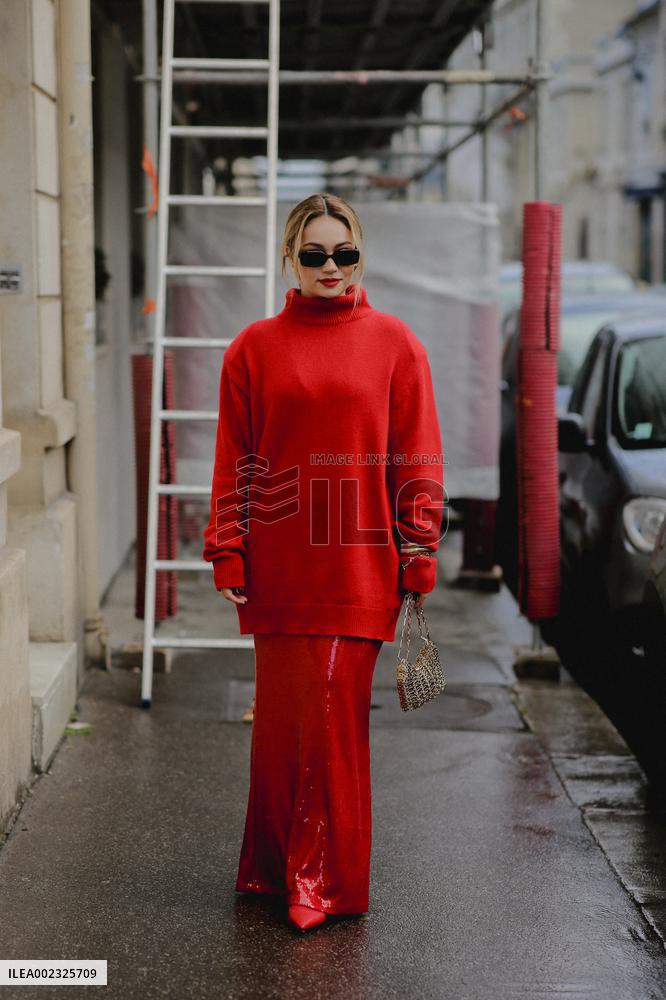 PFW - Street Style At Georges Hobeika