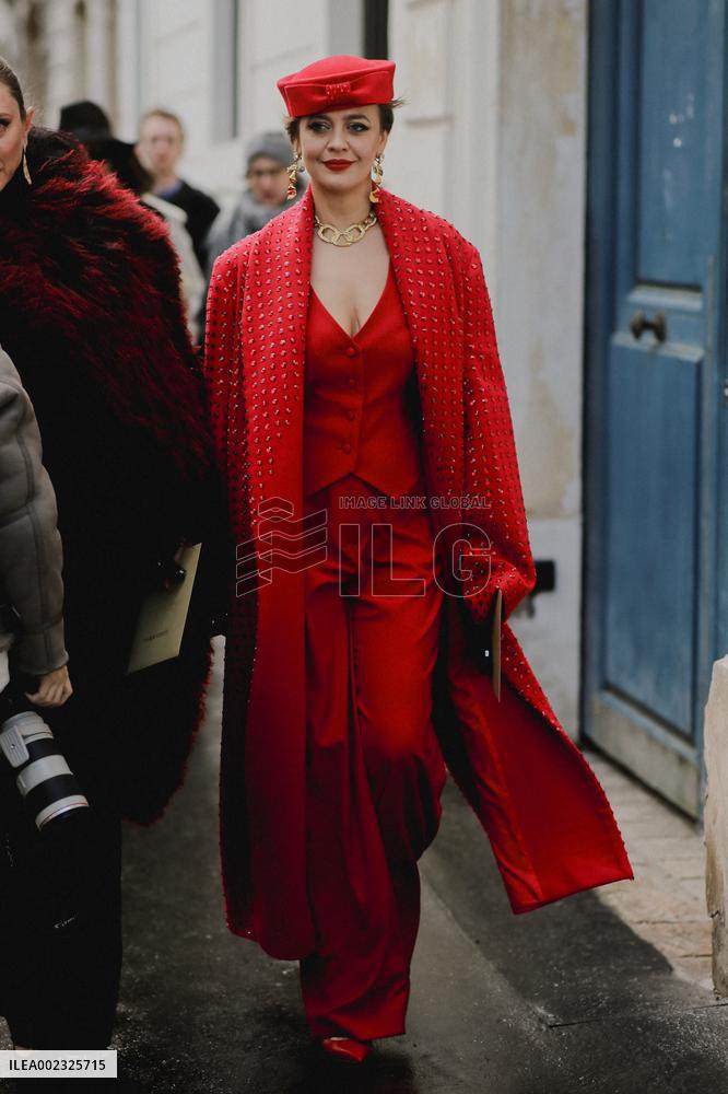 PFW - Street Style At Georges Hobeika