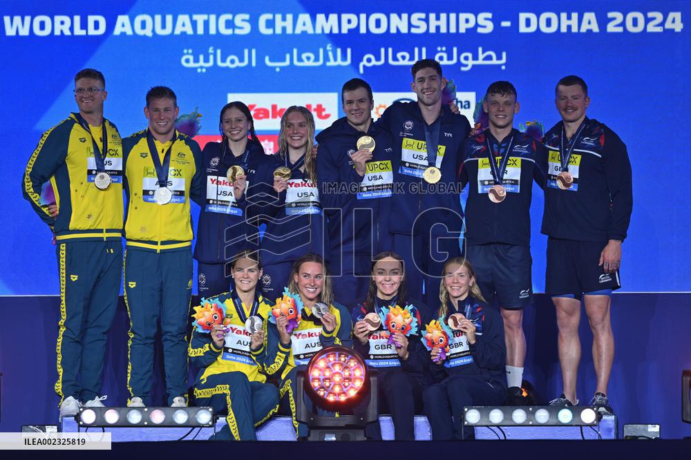 (SP)QATAR-DOHA-SWIMMING-WORLD AQUATICS CHAMPIONSHIPS-MIXED 4X100M MEDLEY RELAY