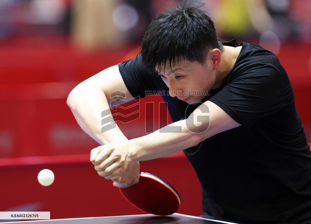 (SP)SOUTH KOREA-BUSAN-TABLE TENNIS-ITTF WORLD TEAM CHAMPIONSHIPS-TEAM CHINA-TRAINING