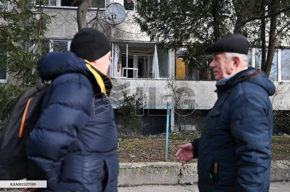 Lviv after Russian missile attack on Ukraine