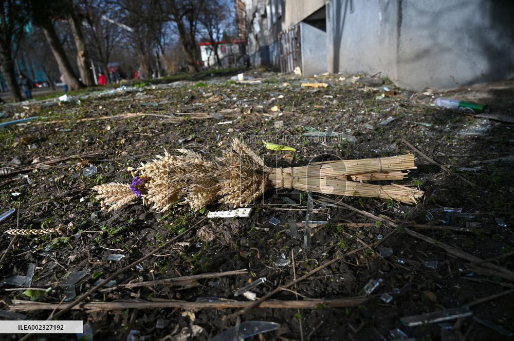 Lviv after Russian missile attack on Ukraine