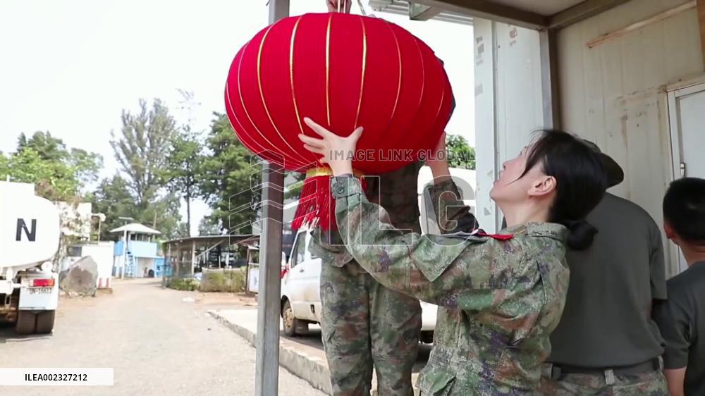 Chinese peacekeepers hold activities to celebrate Spring Festival