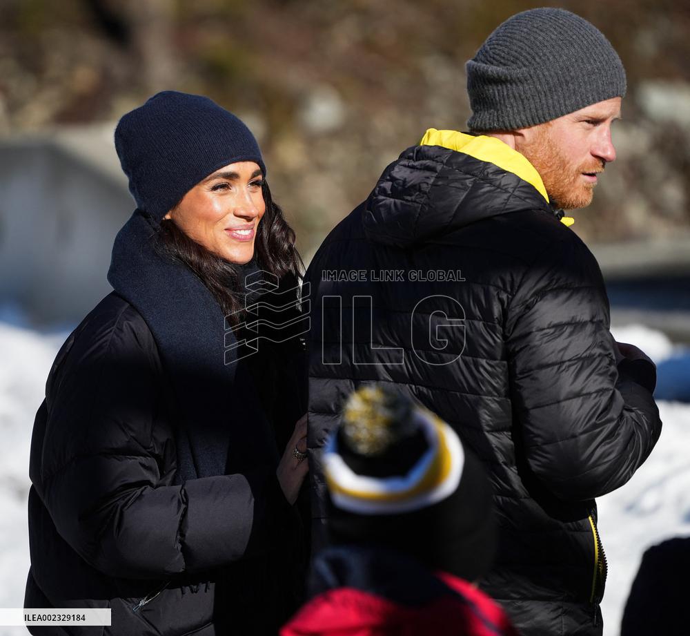 Prince Harry Tries Skeleton Bobsled - Canada