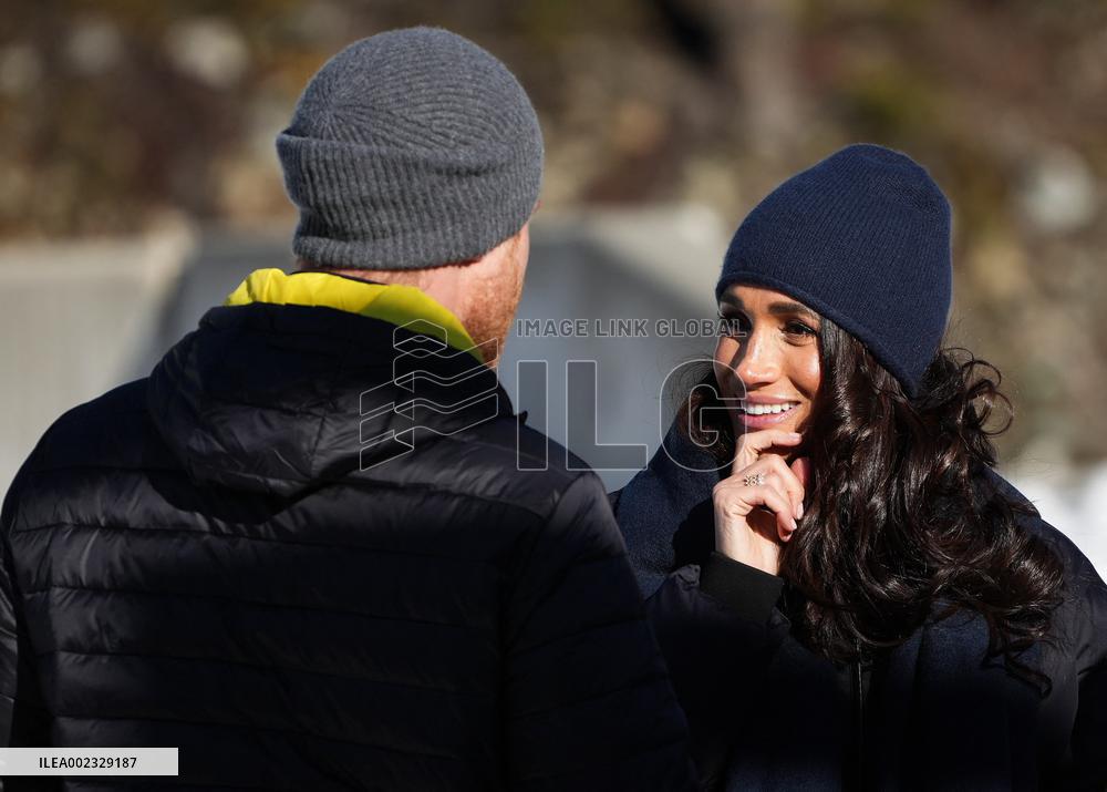 Prince Harry Tries Skeleton Bobsled - Canada