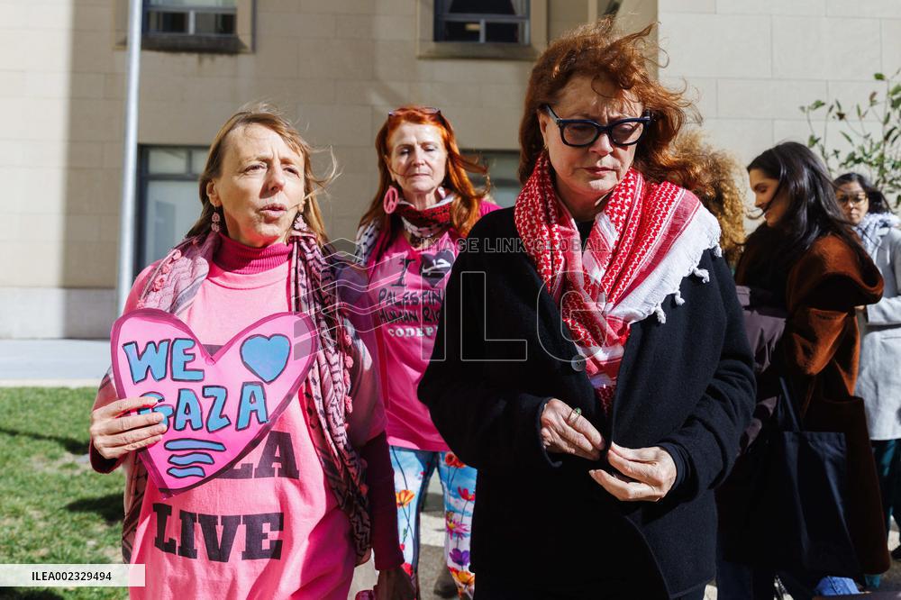 Protest For Ceasefire With Susan Sarandon - Washington