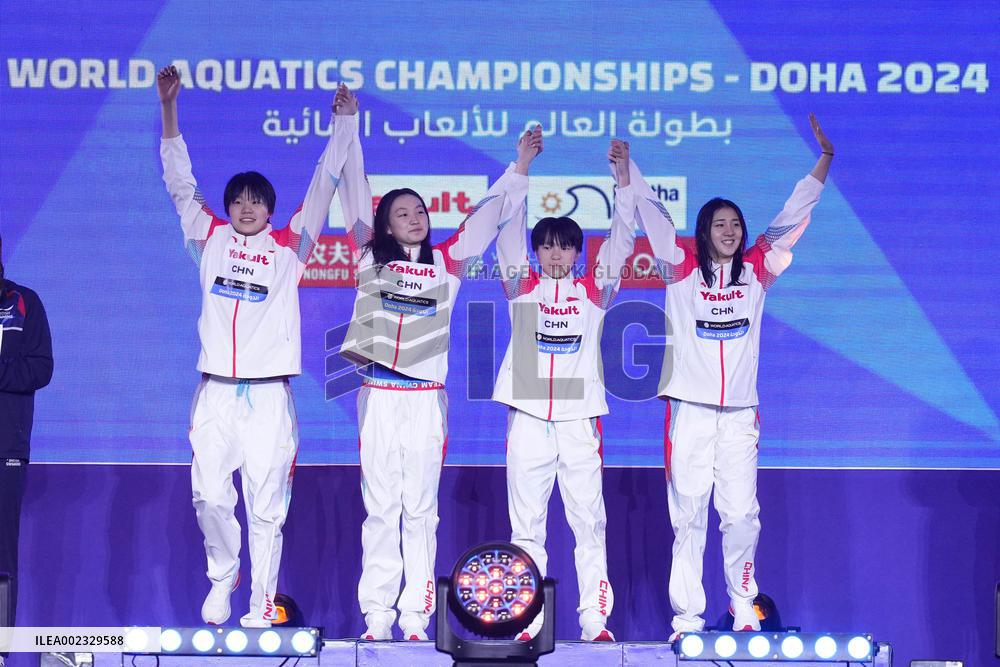 (SP)QATAR-DOHA-SWIMMING-WORLD AQUATICS CHAMPIONSHIPS-WOMEN'S 4X200M FREESTYLE