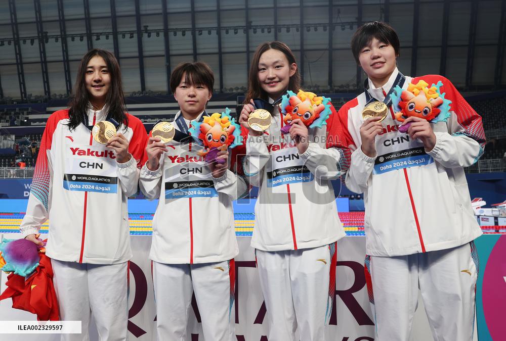 (SP)QATAR-DOHA-SWIMMING-WORLD AQUATICS CHAMPIONSHIPS-WOMEN'S 4X200M FREESTYLE