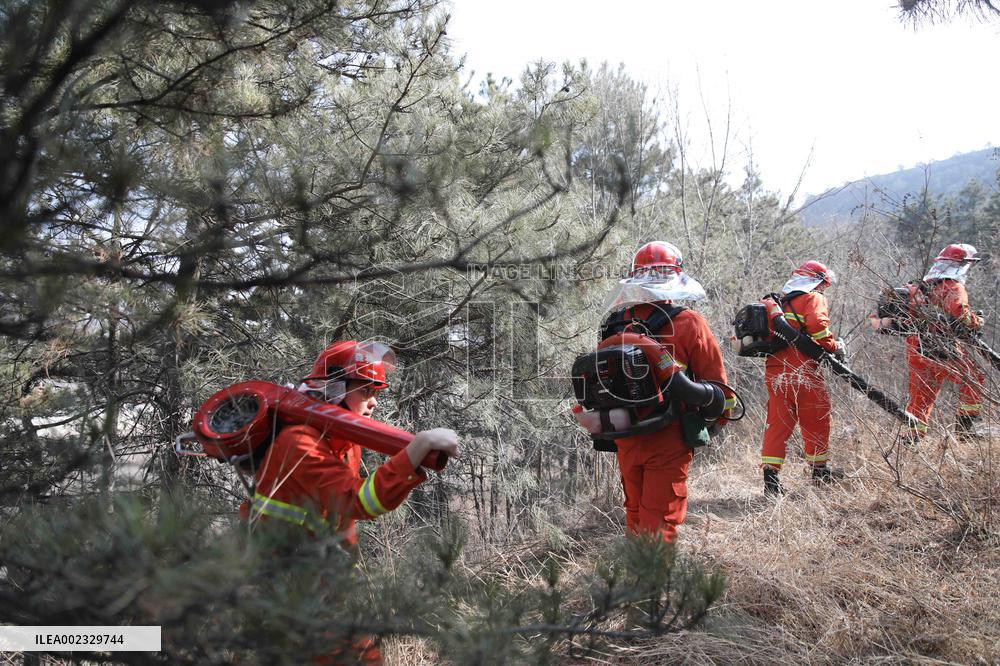 Firefighters Patrol The Summer Resort