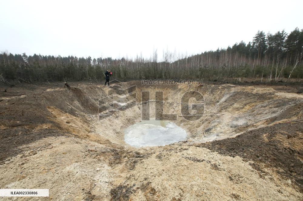 Aftermath of Russian missile attack in Kyiv region