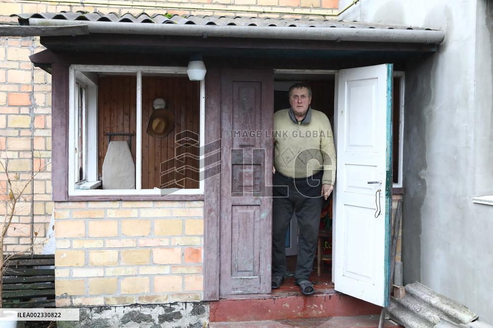 Aftermath of Russian missile attack in Kyiv region