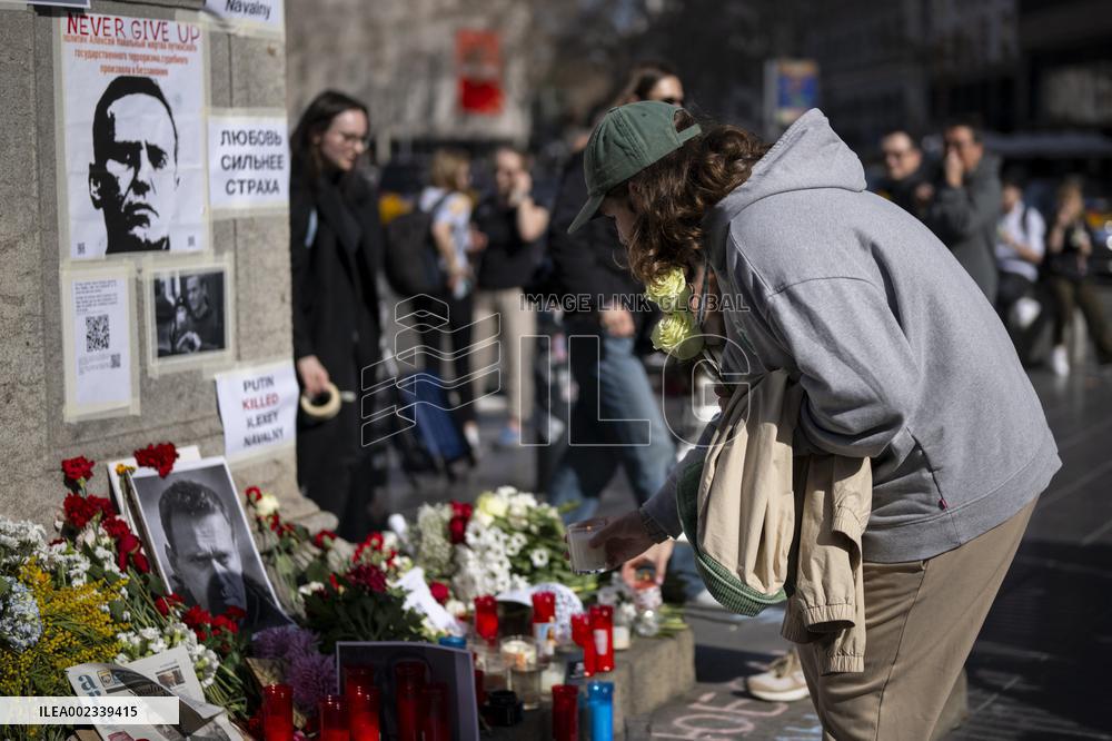 Vigil For Alexei Navalny - Barcelona