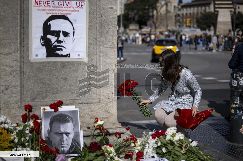 Vigil For Alexei Navalny - Barcelona
