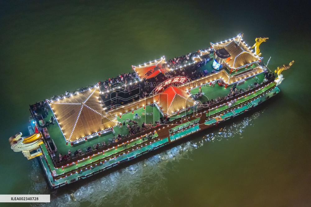 Tourists Visit Hongya Cave Scenic Area in Chongqing