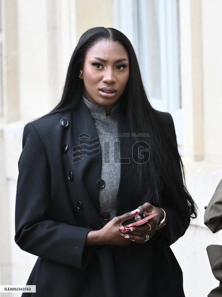 Exclusive - Aya Nakamura At The Elysee - Paris