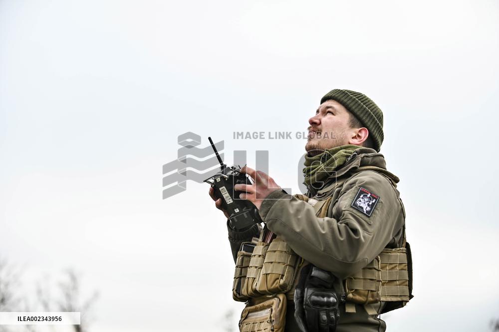 Aerial reconnaissance servicemen of 108th Territorial Defence Brigade in Ukraine