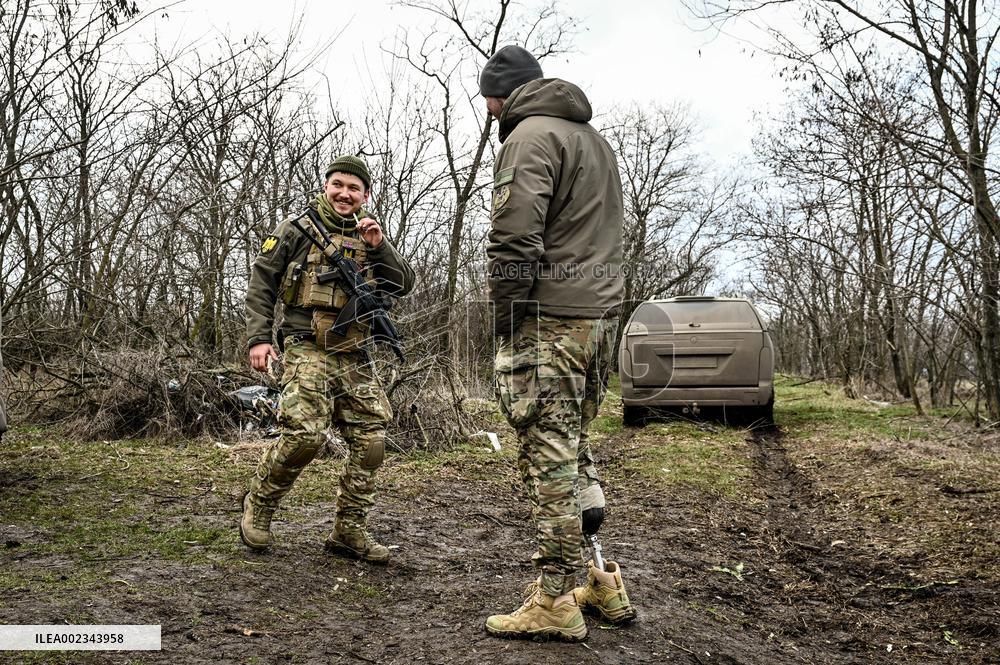 Aerial reconnaissance servicemen of 108th Territorial Defence Brigade in Ukraine