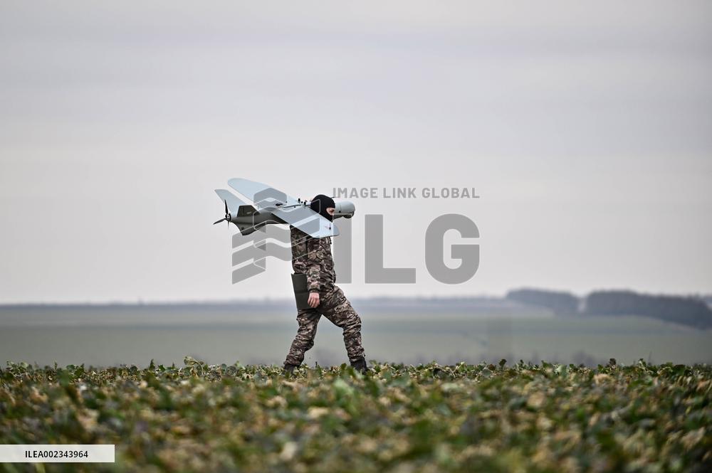 Aerial reconnaissance servicemen of 108th Territorial Defence Brigade in Ukraine