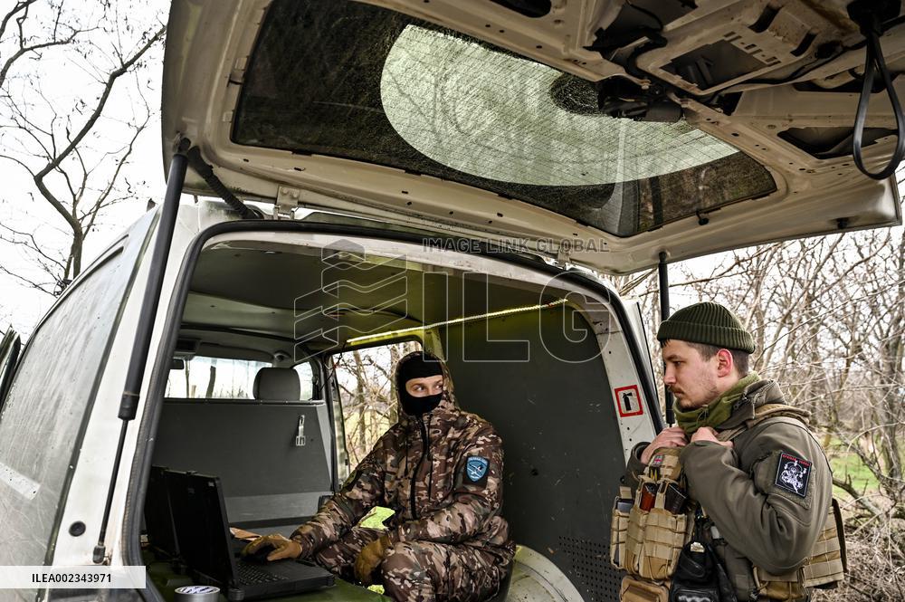 Aerial reconnaissance servicemen of 108th Territorial Defence Brigade in Ukraine