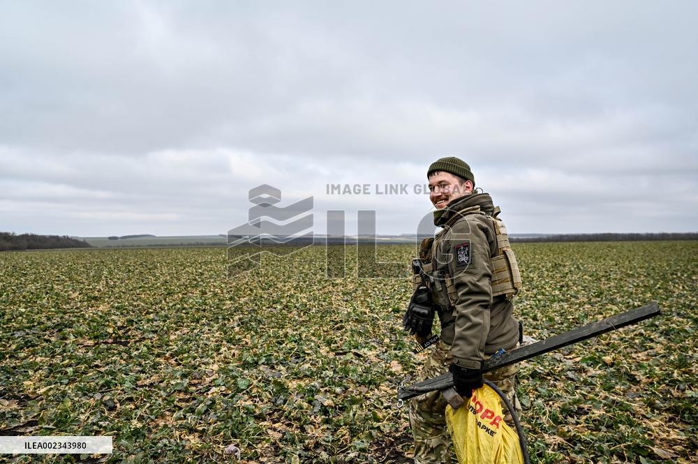Aerial reconnaissance servicemen of 108th Territorial Defence Brigade in Ukraine