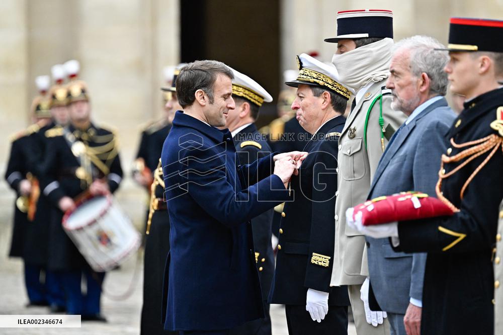 Macron Leads A Military Ceremony At The Invalides - Paris
