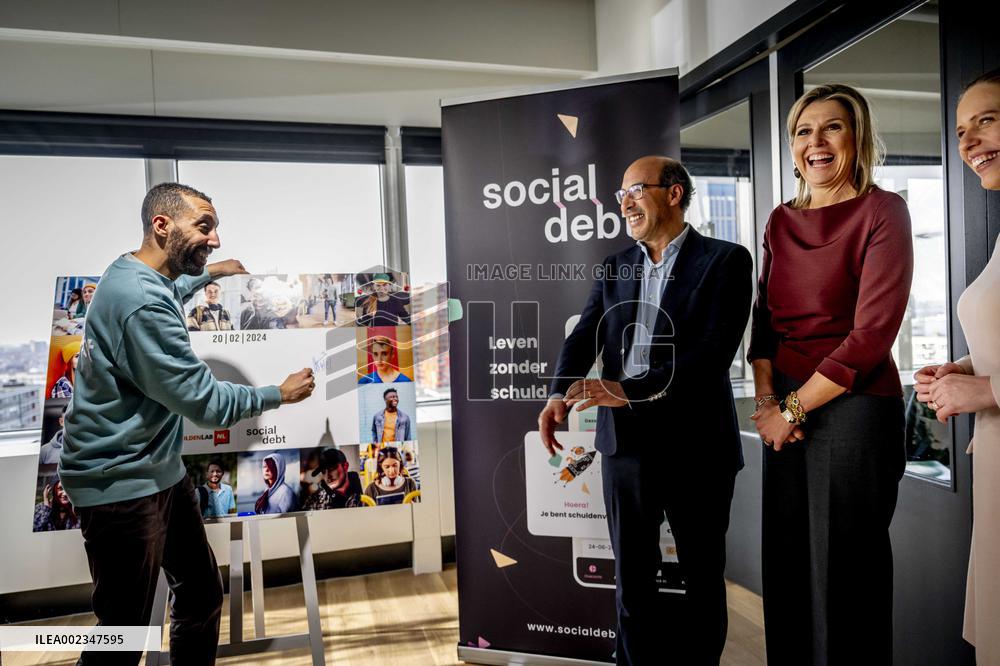 Queen Maxima Visit To Socialdebt - Rotterdam