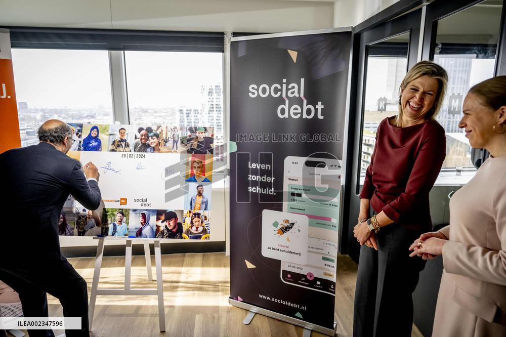 Queen Maxima Visit To Socialdebt - Rotterdam