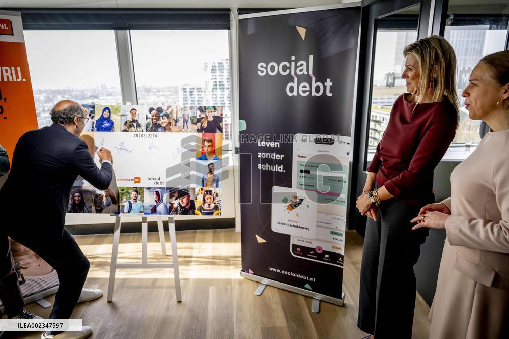 Queen Maxima Visit To Socialdebt - Rotterdam