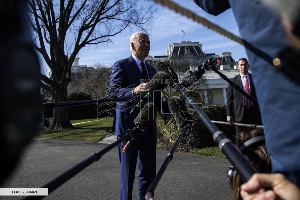 DC: President Joe Biden Departs the White House