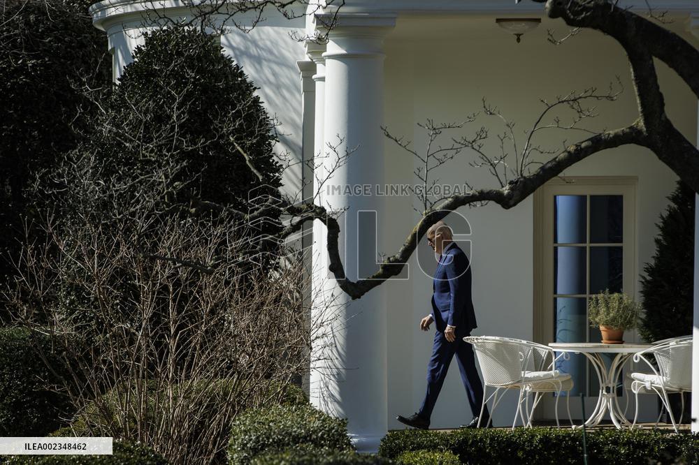 DC: President Joe Biden Departs the White House