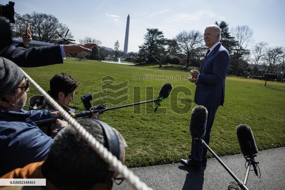 DC: President Joe Biden Departs the White House