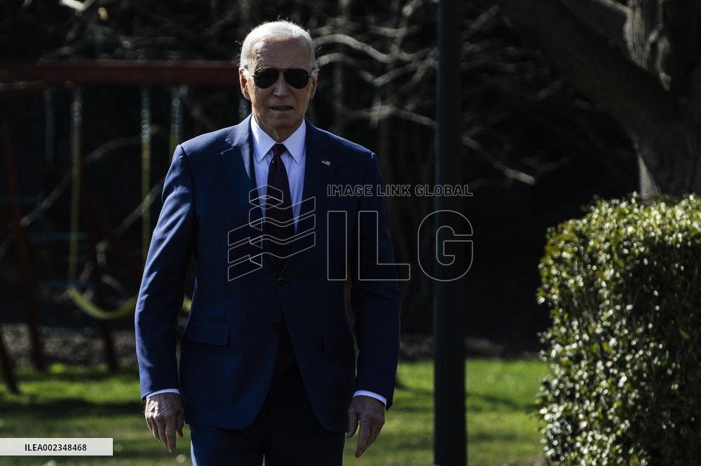 DC: President Joe Biden Departs the White House