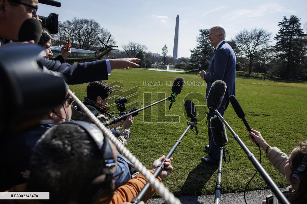 DC: President Joe Biden Departs the White House