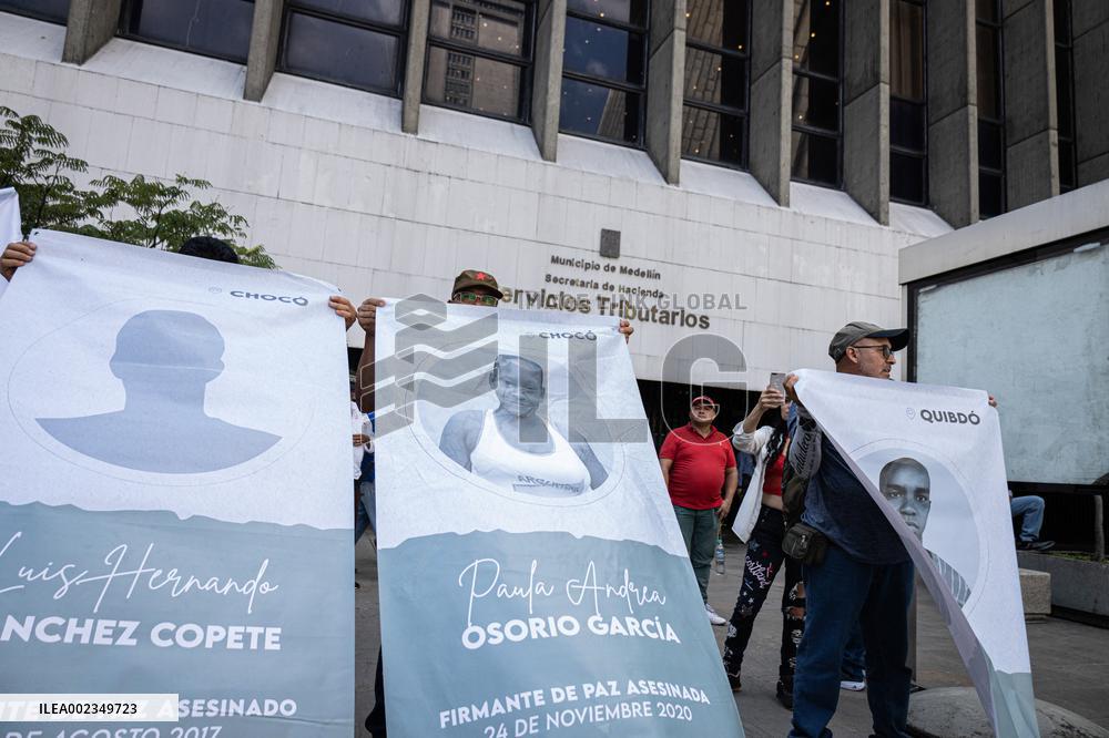 Demonstration Against Social Leaders Assasinations in Medellin