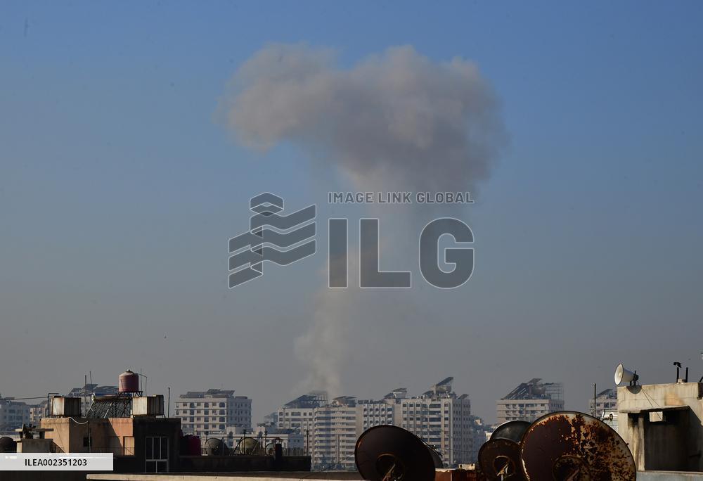 SYRIA-DAMASCUS-ISRAELI-MISSILE-STRIKE