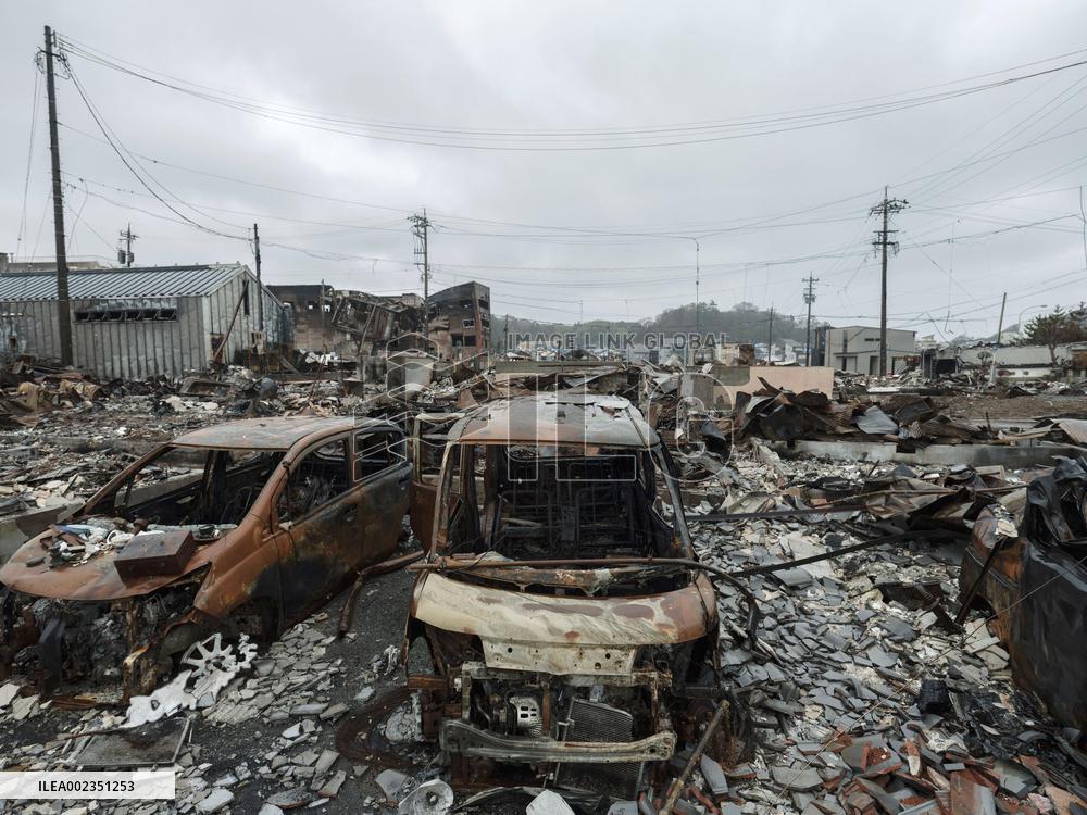 Aftermath of strong earthquake in central Japan