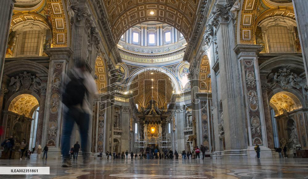 Restoration Canopy Of St Peters Basilica - Vatican