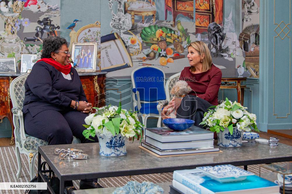 Queen Maxima Meets Barbados' PM Mia Mottley - The Hague