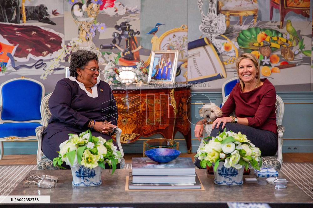 Queen Maxima Meets Barbados' PM Mia Mottley - The Hague