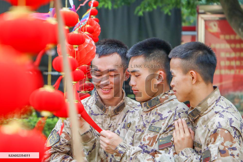 Armed Police Celebrate The Lantern Festival