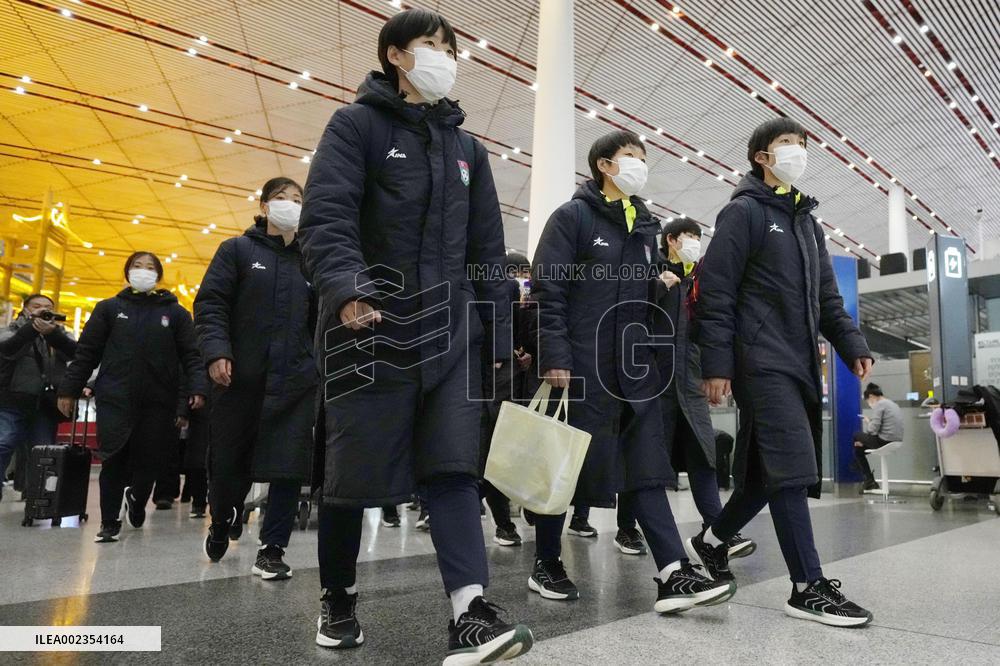 Football: N. Korea team ahead of Olympic qualifier