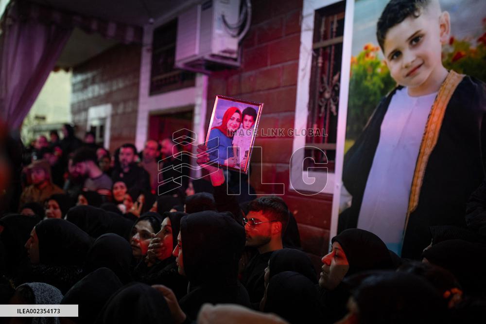 South Lebanon Mourns Civilians Killed In Israeli Airstrikes - Nabatieh