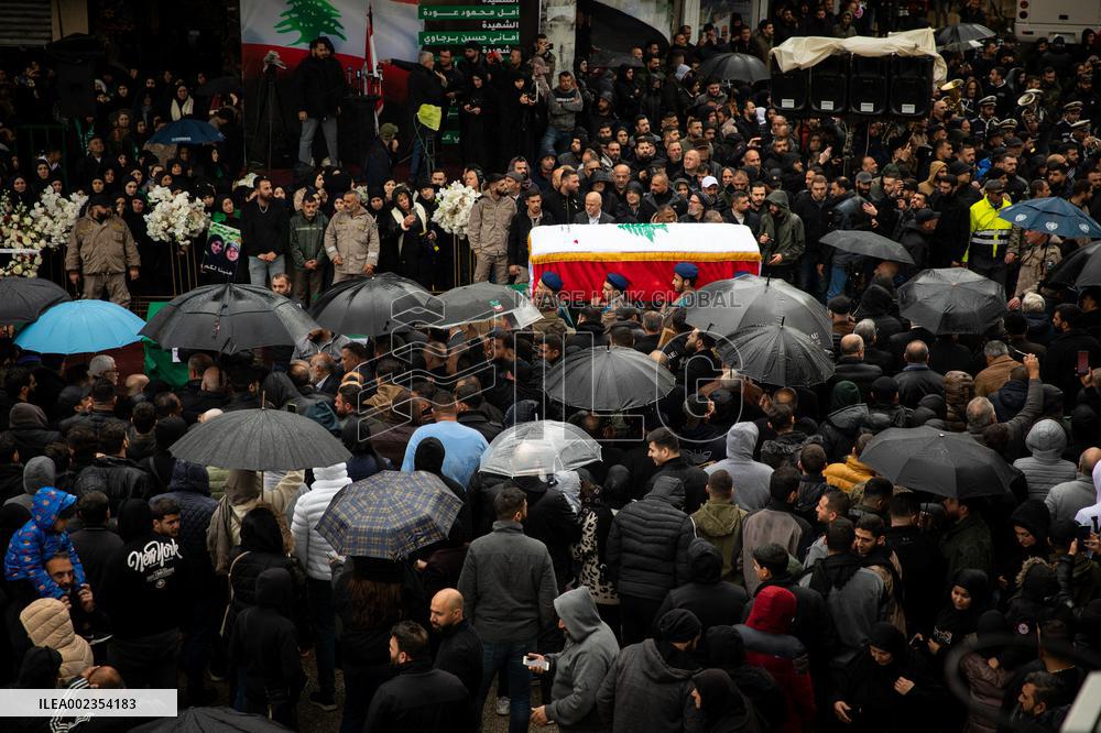 South Lebanon Mourns Civilians Killed In Israeli Airstrikes - Nabatieh