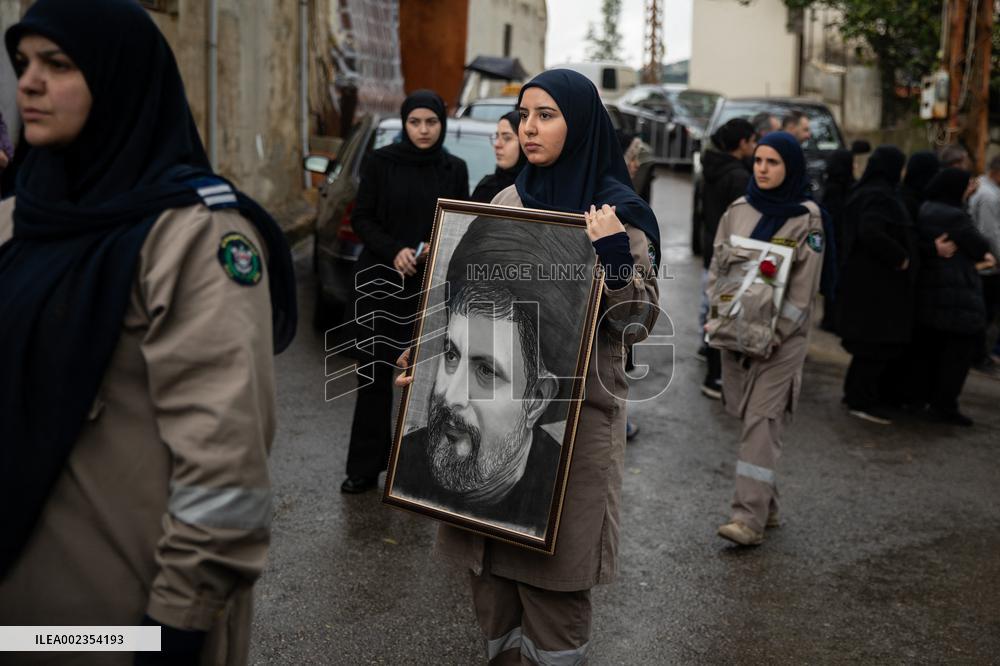 South Lebanon Mourns Civilians Killed In Israeli Airstrikes - Nabatieh
