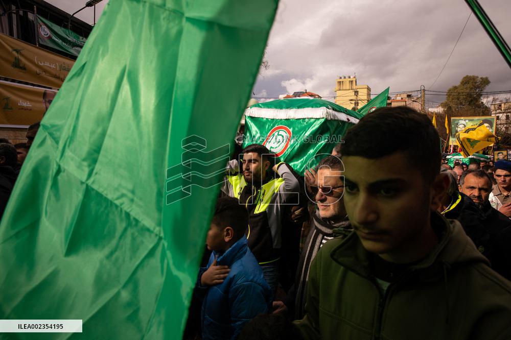 South Lebanon Mourns Civilians Killed In Israeli Airstrikes - Nabatieh