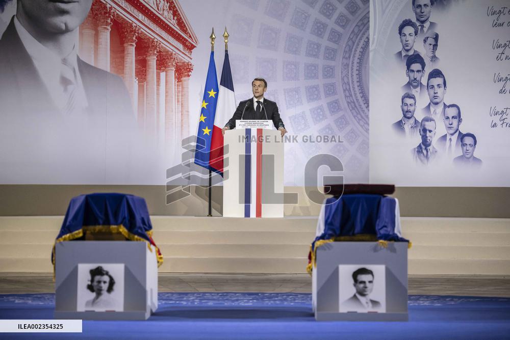 France Inducts Resistance Hero Manouchian Into Pantheon - Paris