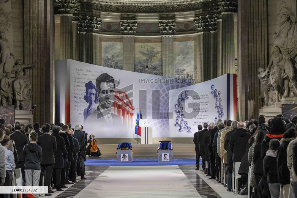 France Inducts Resistance Hero Manouchian Into Pantheon - Paris