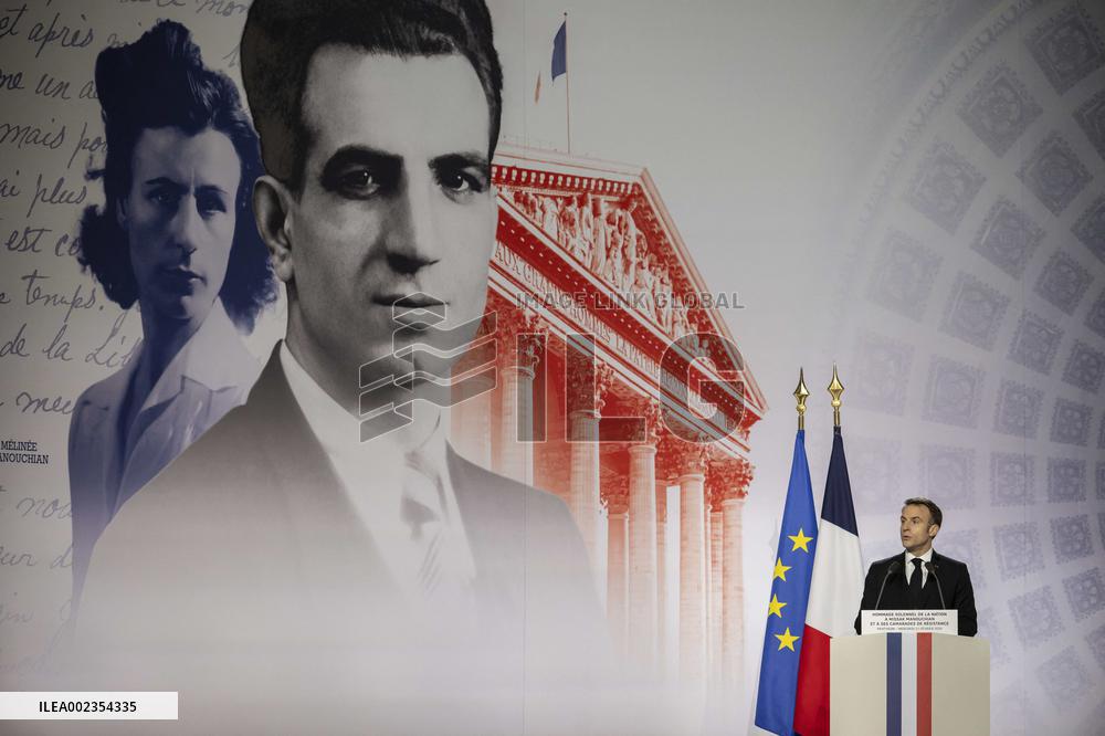 France Inducts Resistance Hero Manouchian Into Pantheon - Paris