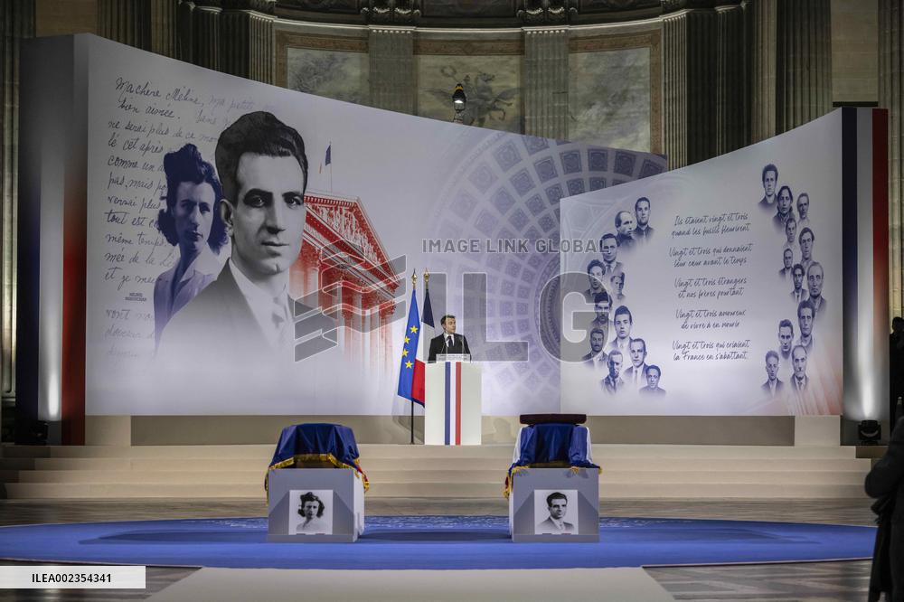 France Inducts Resistance Hero Manouchian Into Pantheon - Paris