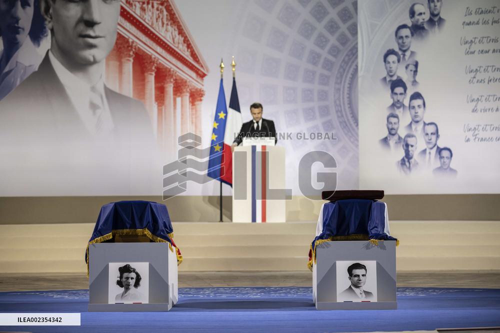 France Inducts Resistance Hero Manouchian Into Pantheon - Paris